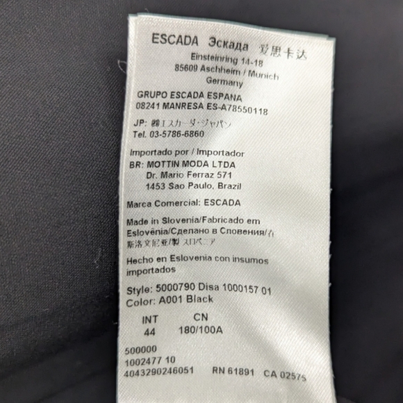 ESCADA Black Dress size 44 Large - Picture 5 of 7